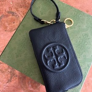 Tory Burch Wallet Perry Bombe Top-Zip Card Case Wristlet